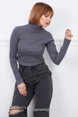 Fitili Balıkçı Yaka Body-Füme