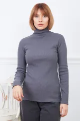 Fitili Balıkçı Yaka Body-Füme
