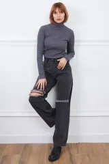 Fitili Balıkçı Yaka Body-Füme